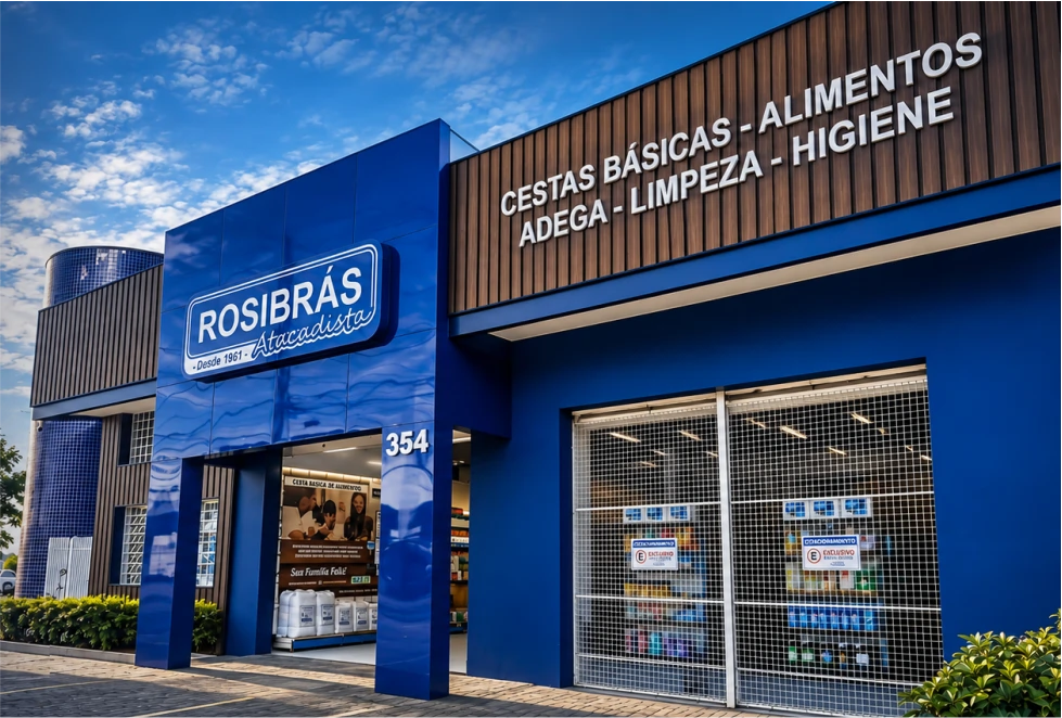 Fachada da Rosibrás Atacadista em Paranaguá